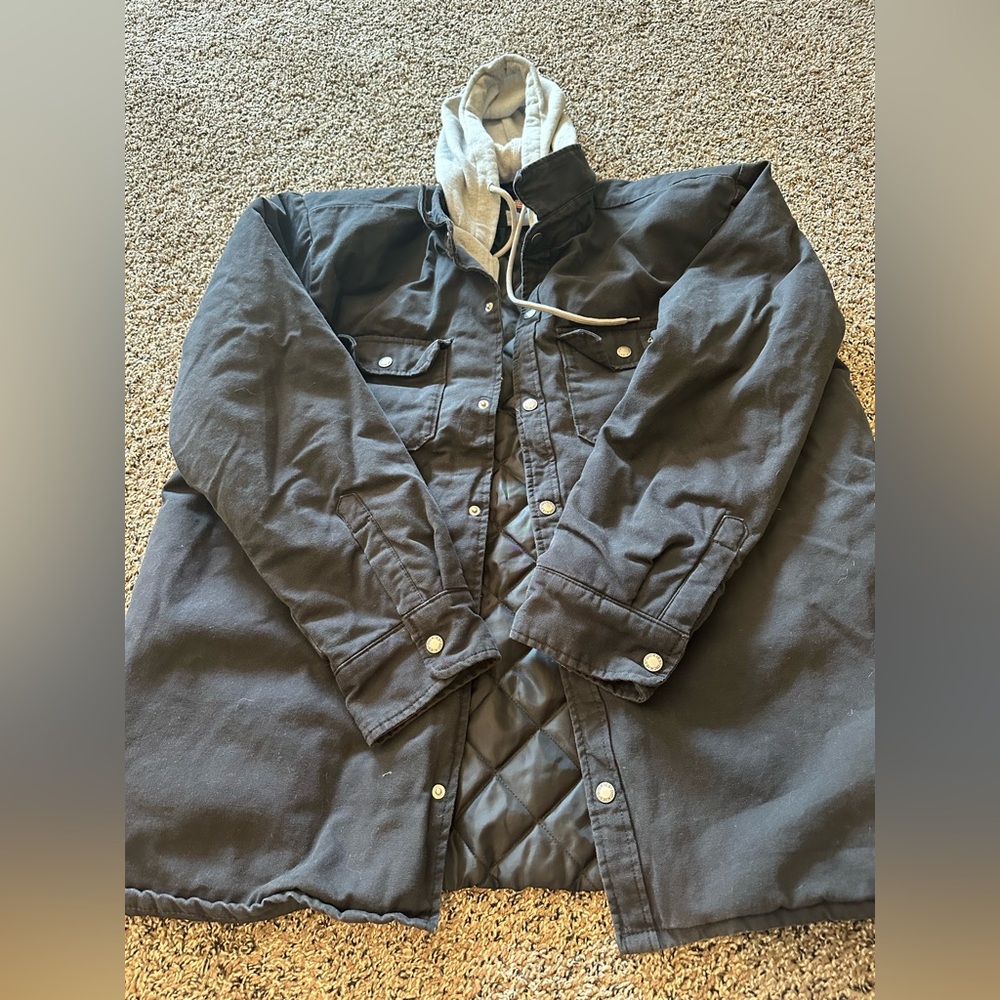 Dickies Utility Canvas Jacket with sweatshirt lined hood size xl